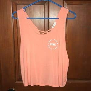Pink Victoria’s Secret crisscross back shirt